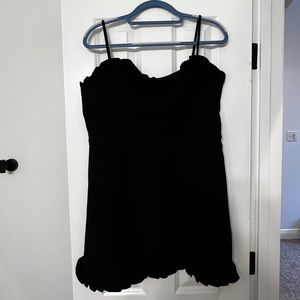 Black Spaghetti Strap Mini Dress